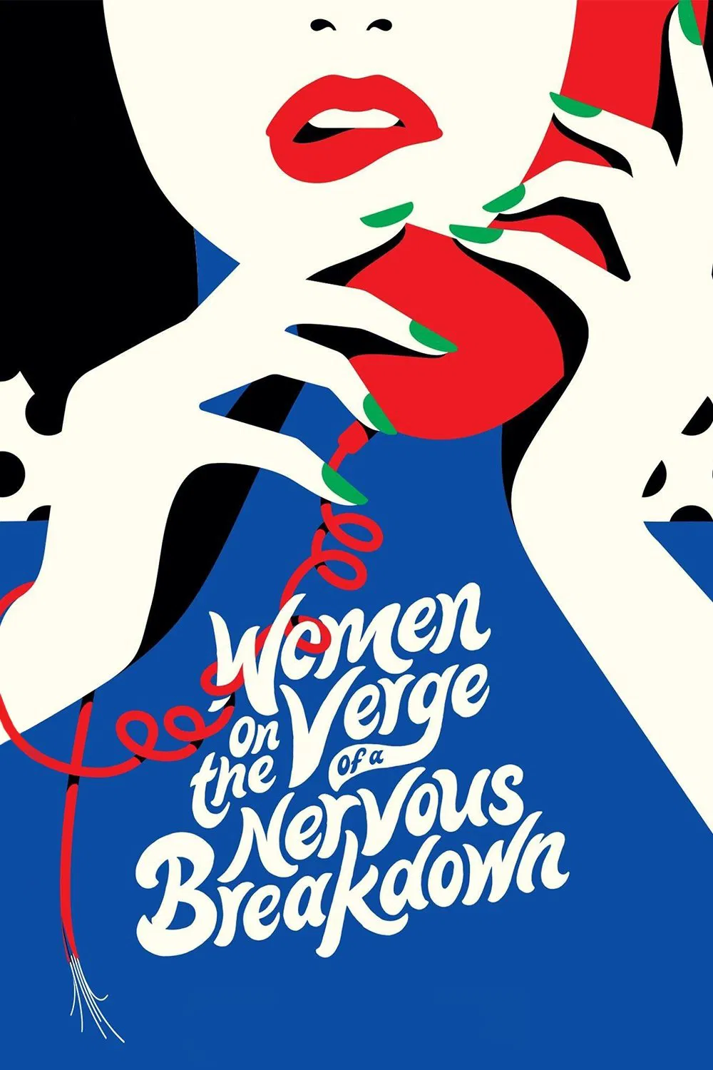 Poster chính thức của phim Phim Hài, Phim Tâm Lý "Women On The Verge Of A Nervous Breakdown" (Women on the Verge of a Nervous Breakdown - 1988), với sự tham gia của diễn viên Carmen Maura và Antonio Banderas.
