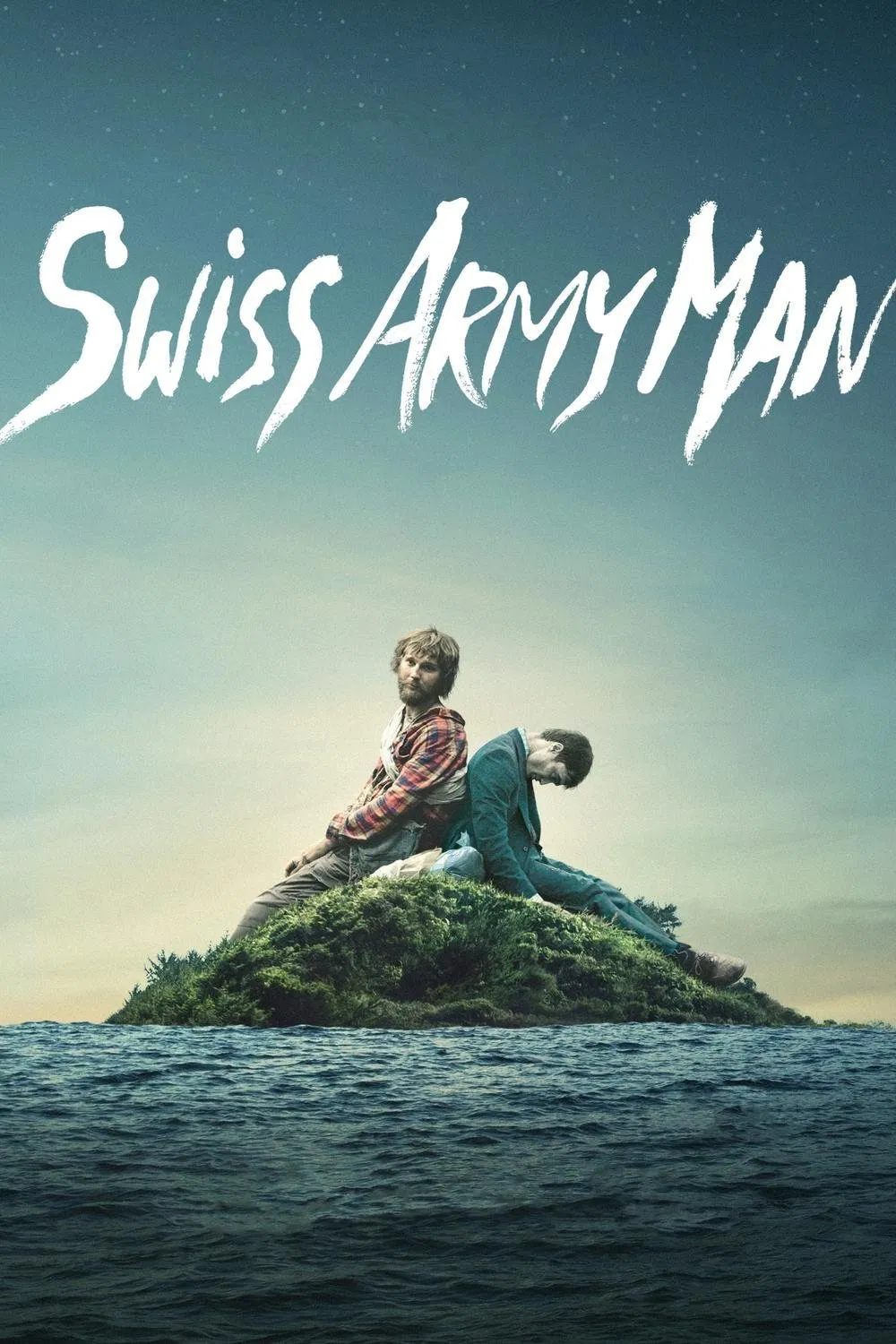 Poster chính thức của phim Phim Hài, Phim Tâm Lý "Xác Chết Biết Nói" (Swiss Army Man - 2016), với sự tham gia của diễn viên Paul Dano và Daniel Radcliffe.