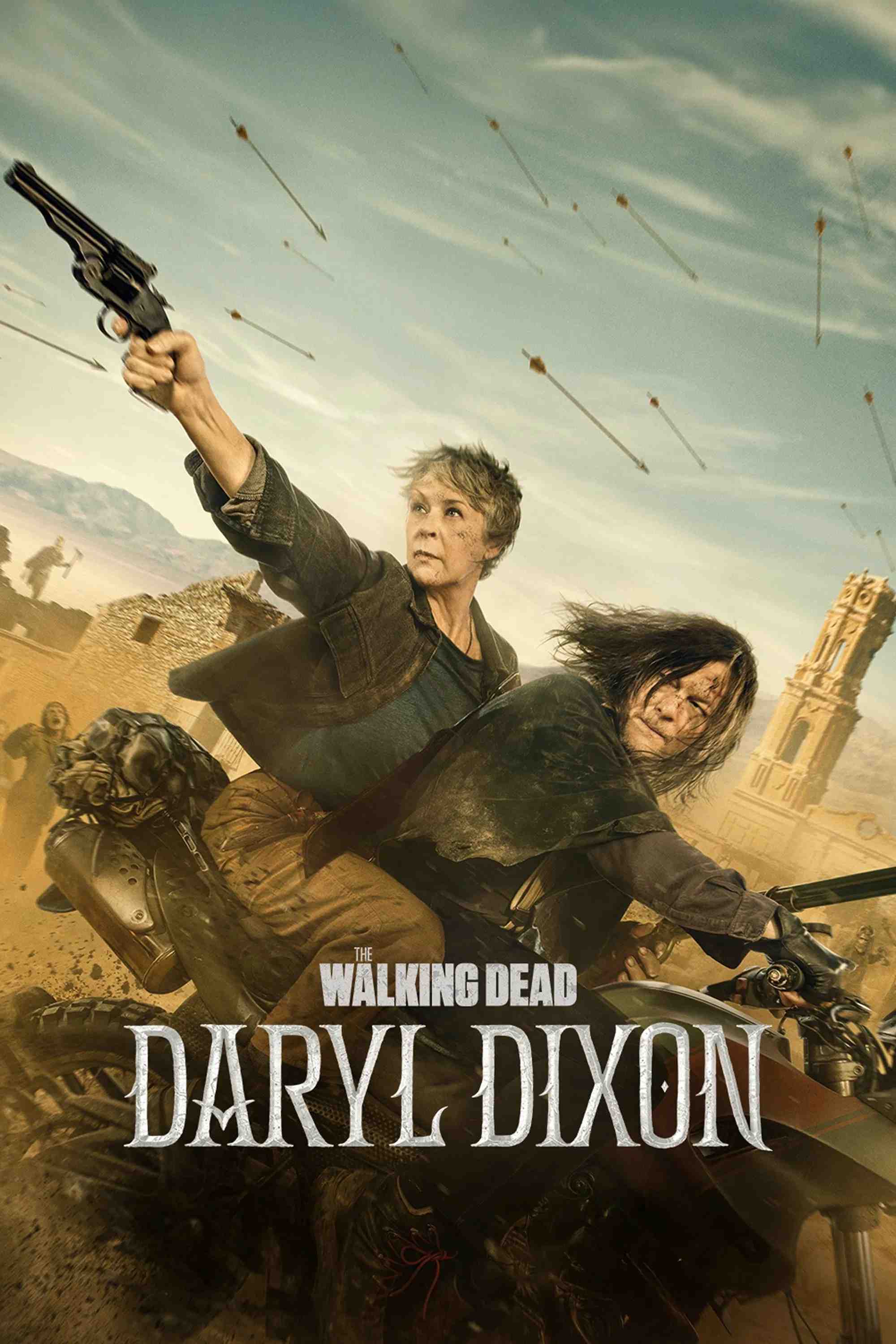 Poster chính thức của phim Phim Viễn Tưởng & Giả Tưởng, Phim Hành Động & Phiêu Lưu "Xác Sống: Daryl Dixon (Phần 2)" (The Walking Dead: Daryl Dixon - 2023), với sự tham gia của diễn viên Norman Reedus và Melissa McBride.