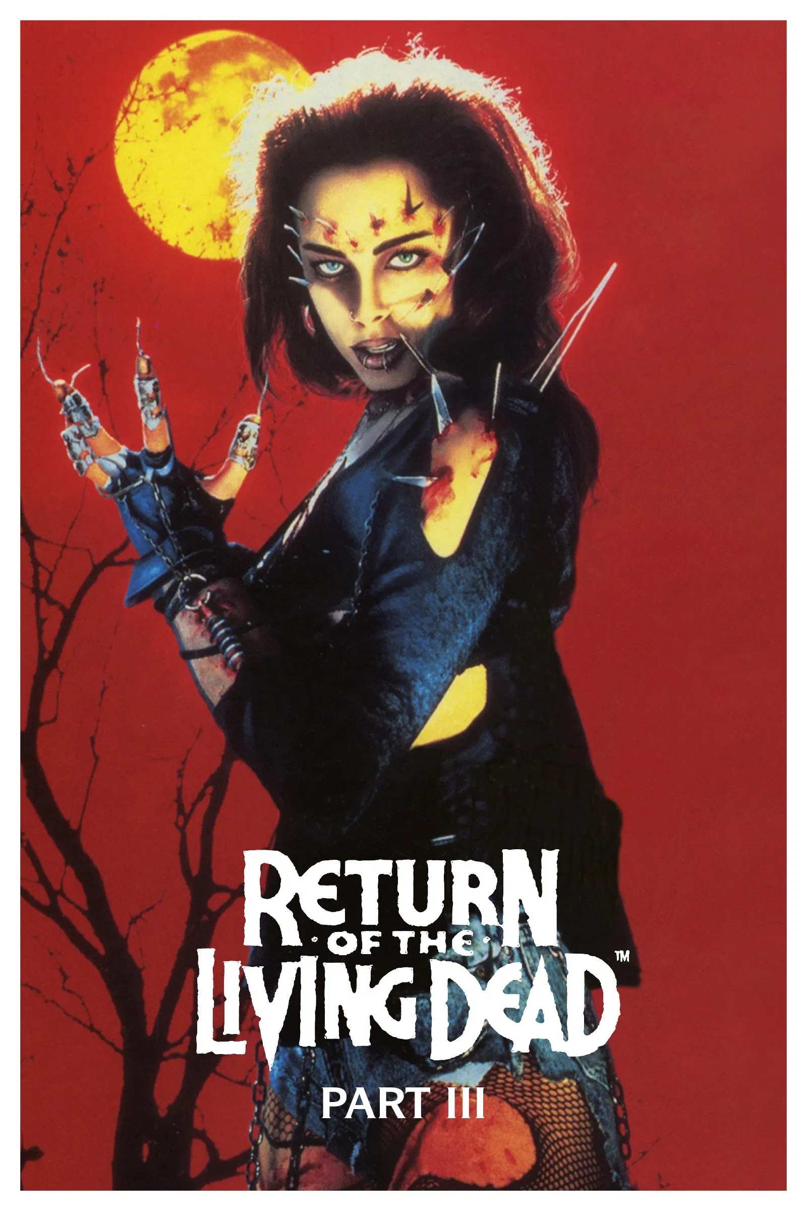 Poster chính thức của phim Phim Kinh Dị, Phim Tình Cảm "Xác Sống Trở Lại 3" (Return of the Living Dead III - 1993), với sự tham gia của diễn viên Melinda Clarke và J. Trevor Edmond.