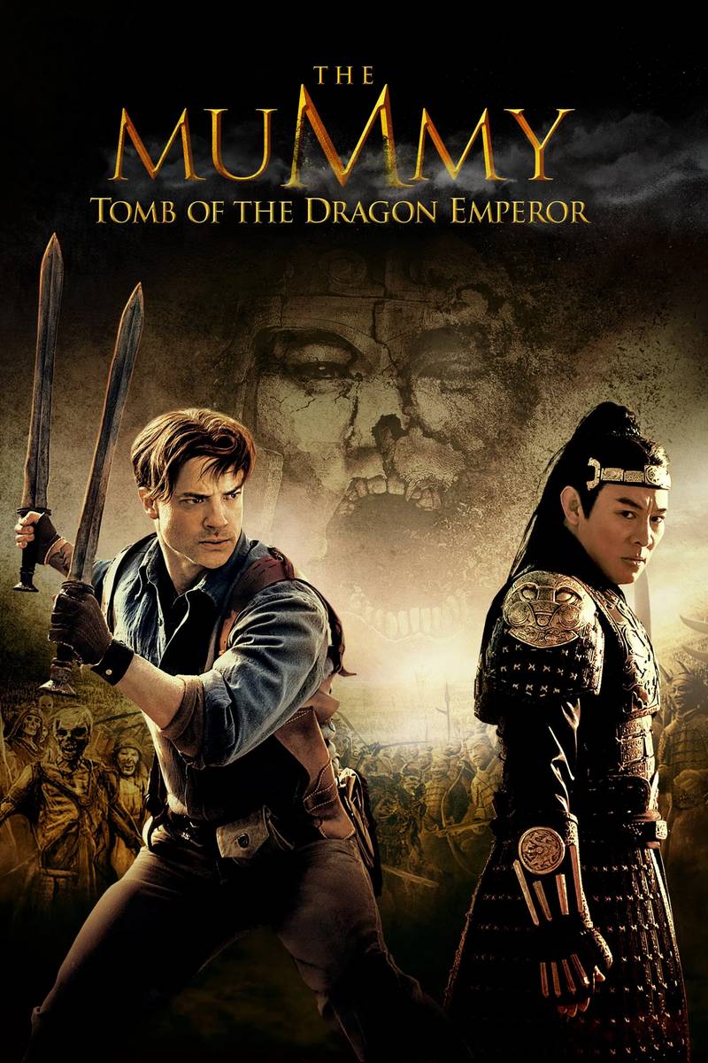 Poster chính thức của phim Phim Phiêu Lưu, Phim Hành Động "Xác Ướp Ai Cập 3: Lăng Mộ Tần Vương" (The Mummy: Tomb of the Dragon Emperor - 2008), với sự tham gia của diễn viên Brendan Fraser và Maria Bello.