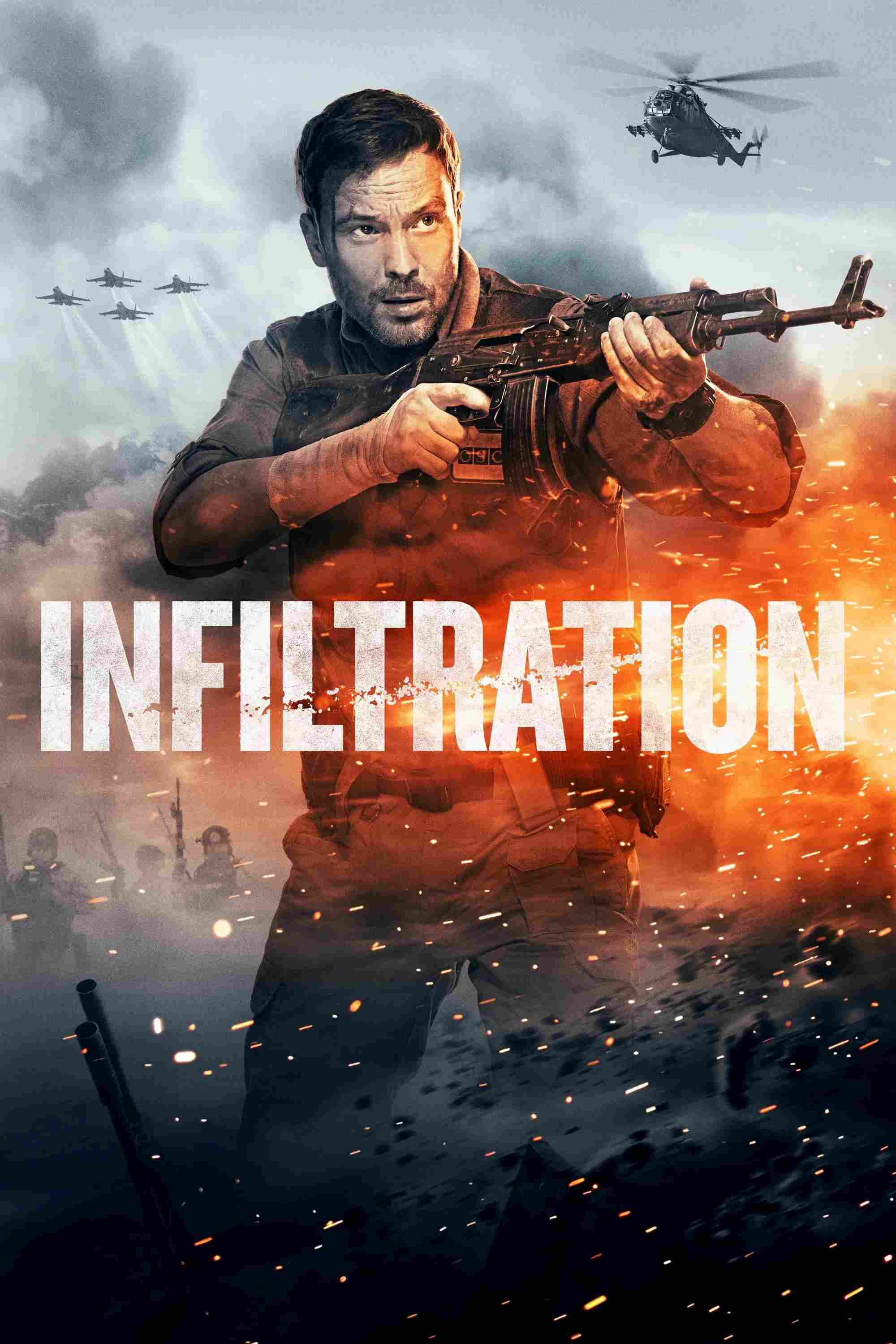 Poster chính thức của phim Phim Chiến Tranh, Phim Tâm Lý "Xâm Nhập" (Infiltration - 2022), với sự tham gia của diễn viên Aleksey Chadov và Kristina Asmus.
