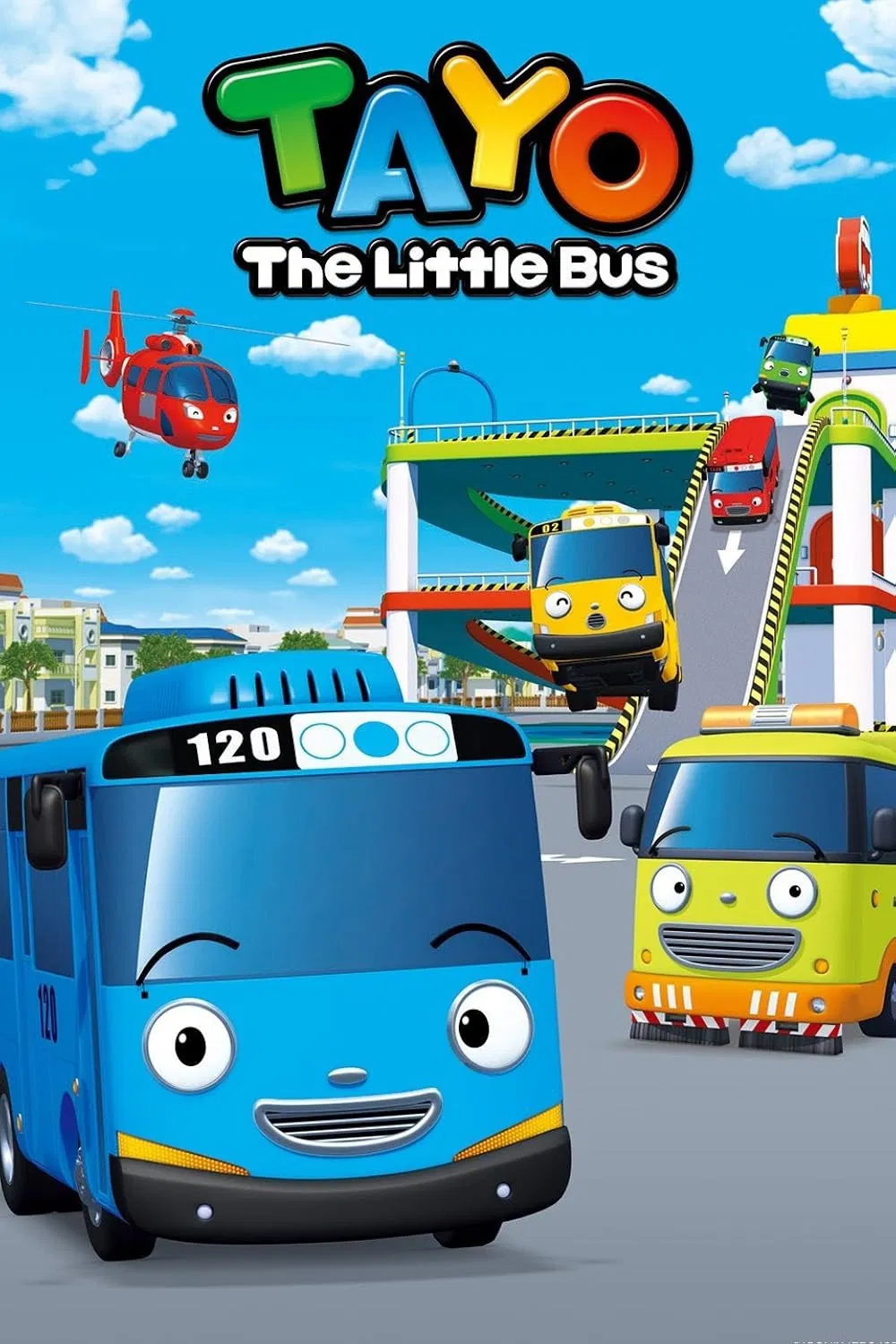 Poster chính thức của phim Phim Hoạt Hình, Phim Thiếu Nhi "Xe bus Tayo bé nhỏ (Phần 4)" (Tayo the Little Bus - 2010), với sự tham gia của diễn viên Moon Nam-sook và Um Sang-hyun.