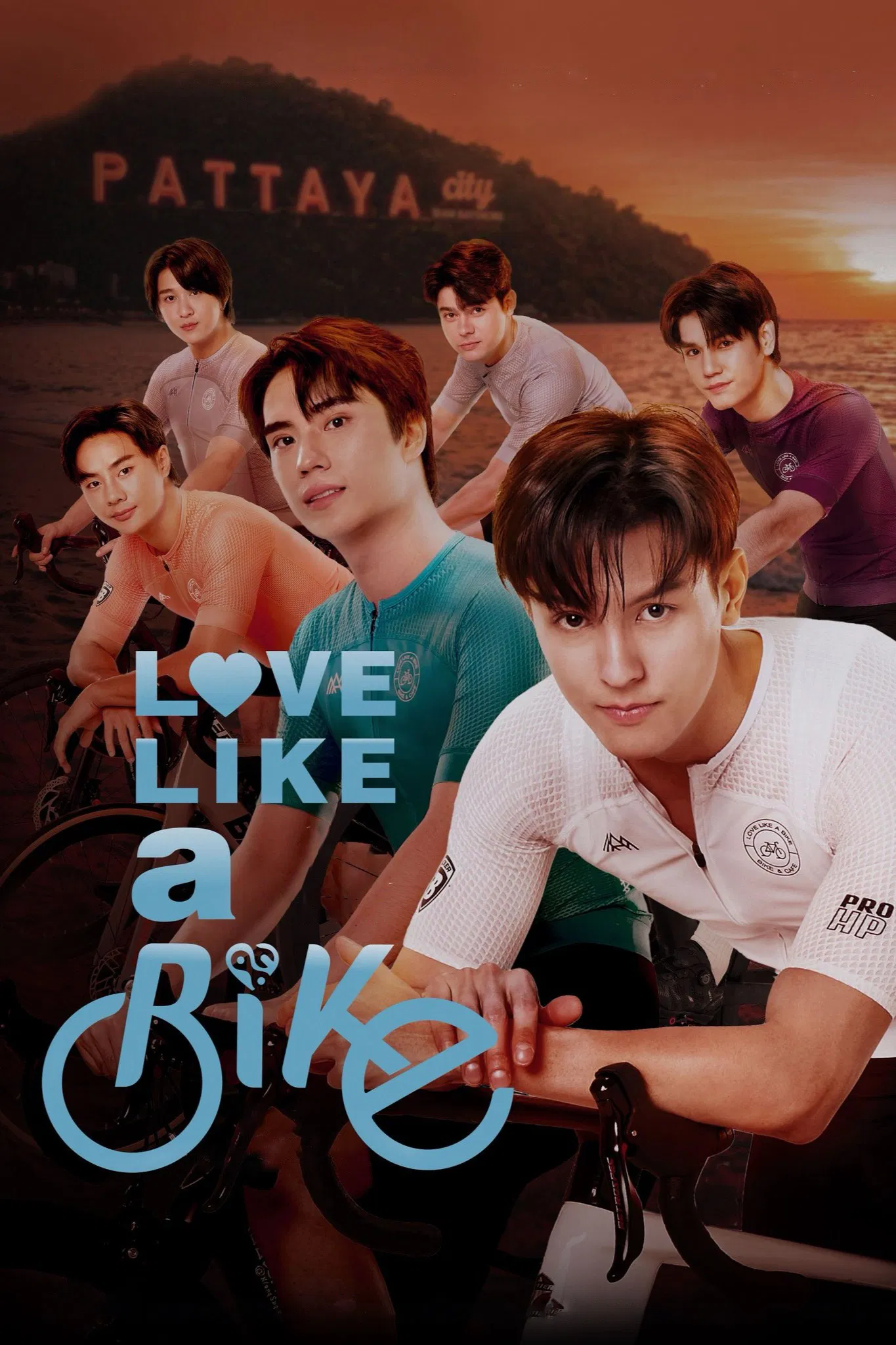 Poster chính thức của phim Phim Tâm Lý, Phim Hành Động & Phiêu Lưu "Xe Đạp Tình Yêu" (Love Like a Bike - 2026), với sự tham gia của diễn viên Thanapon Jarujitranon và Masu Junyangdikul.