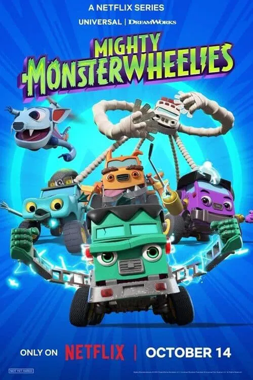 Poster chính thức của phim Phim Hoạt Hình, Phim Hành Động & Phiêu Lưu "Xe quái vật siêu cấp" (Mighty Monsterwheelies - 2024).