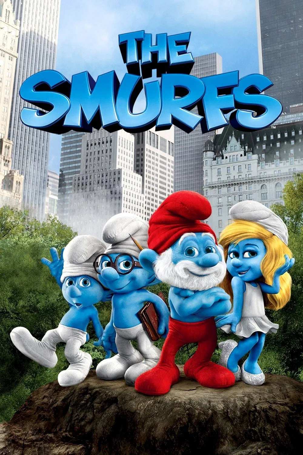 Poster chính thức của phim Phim Hoạt Hình, Phim Gia Đình "Xì Trum" (The Smurfs - 2011), với sự tham gia của diễn viên Hank Azaria và Neil Patrick Harris.