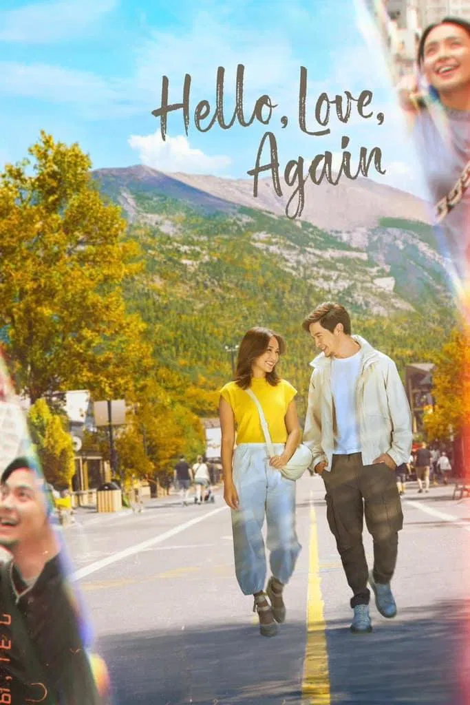 Poster chính thức của phim Phim Tình Cảm, Phim Tâm Lý "Xin Chào Tình Yêu Lần Nữa" (Hello, Love, Again - 2024), với sự tham gia của diễn viên Kathryn Bernardo và Alden Richards.