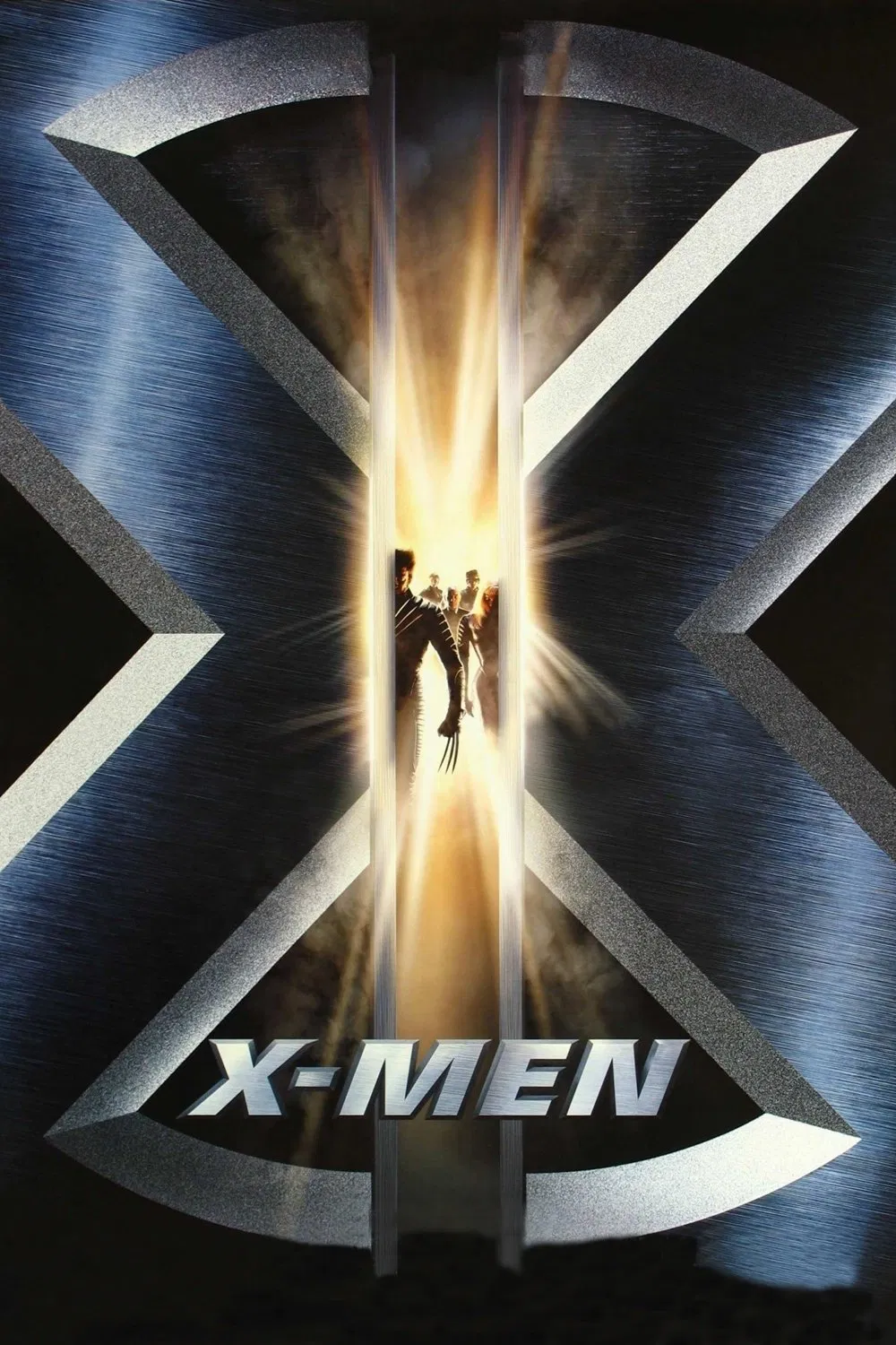 Poster chính thức của phim Phim Phiêu Lưu, Phim Hành Động "X-Men 1: Dị Nhân" (X-Men - 2000), với sự tham gia của diễn viên Hugh Jackman và Patrick Stewart.