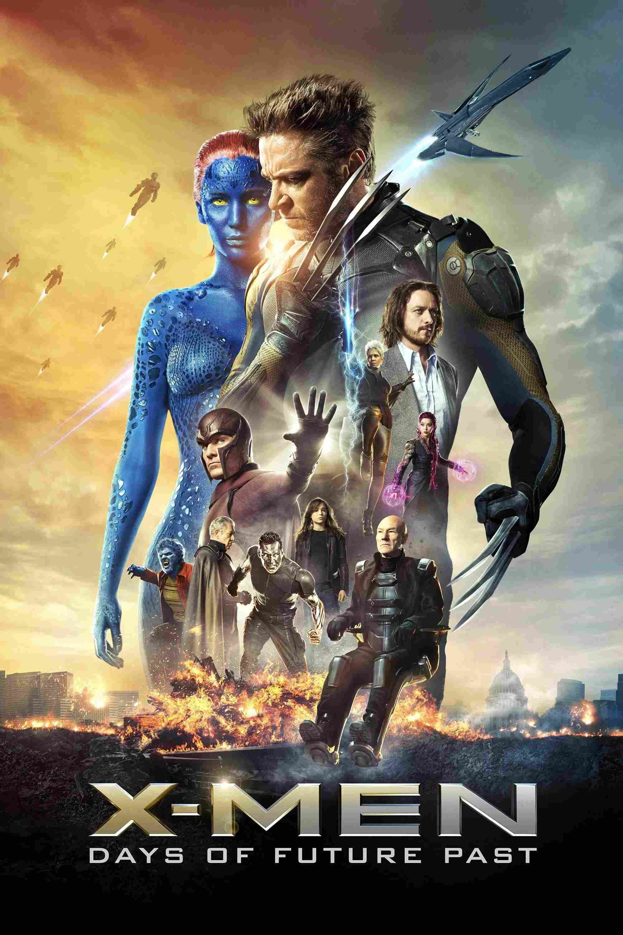 Poster chính thức của phim Phim Hành Động, Phim Phiêu Lưu "X-Men 7: Ngày Cũ Của Tương Lai" (X-Men: Days of Future Past - 2014), với sự tham gia của diễn viên Hugh Jackman và James McAvoy.