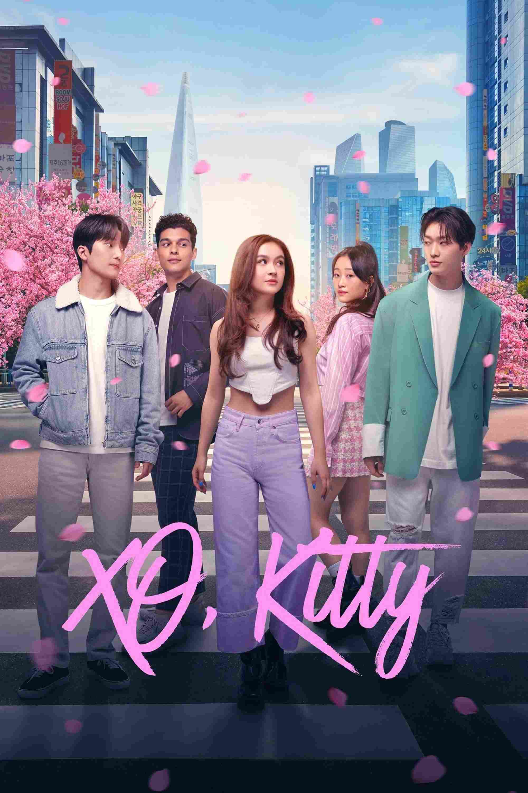Poster chính thức của phim Phim Hài, Phim Tâm Lý "XO, Kitty (Phần 1)" (XO, Kitty - 2023), với sự tham gia của diễn viên Anna Cathcart và Choi Min-yeong.