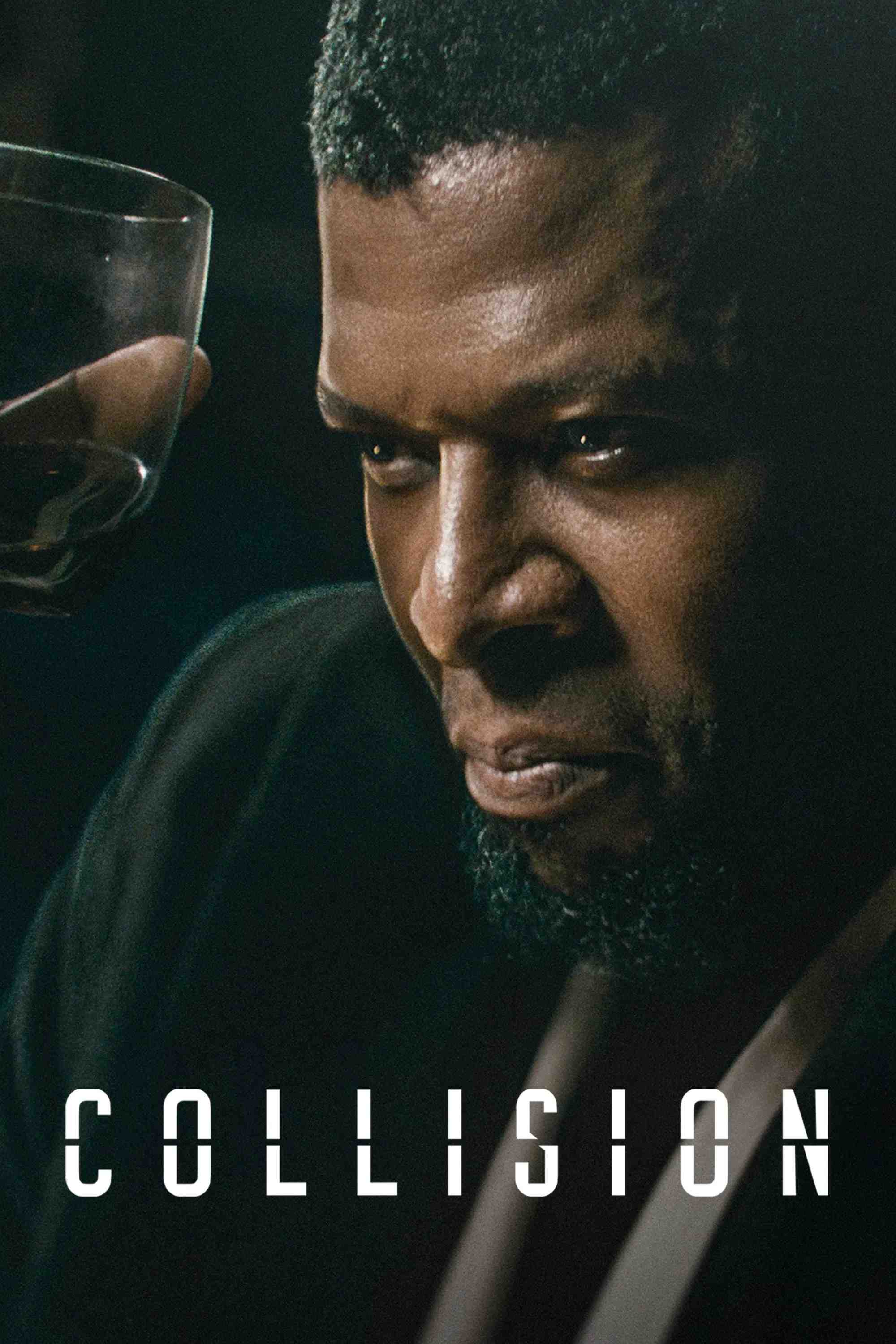 Poster chính thức của phim Phim Giật Gân, Phim Hình Sự "Xung Đột Johannesburg" (Collision - 2022), với sự tham gia của diễn viên Langley Kirkwood và Tessa Jubber.