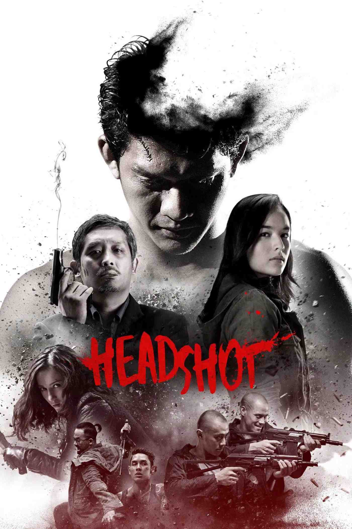 Poster chính thức của phim Phim Hành Động, Phim Giật Gân "Xuyên Não" (Headshot - 2016), với sự tham gia của diễn viên Iko Uwais và Chelsea Islan.
