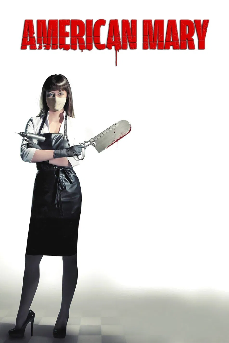 Poster chính thức của phim Phim Kinh Dị, Phim Giật Gân "Y Nữ Bóng Đêm" (American Mary - 2013), với sự tham gia của diễn viên Katharine Isabelle và Julia Maxwell.