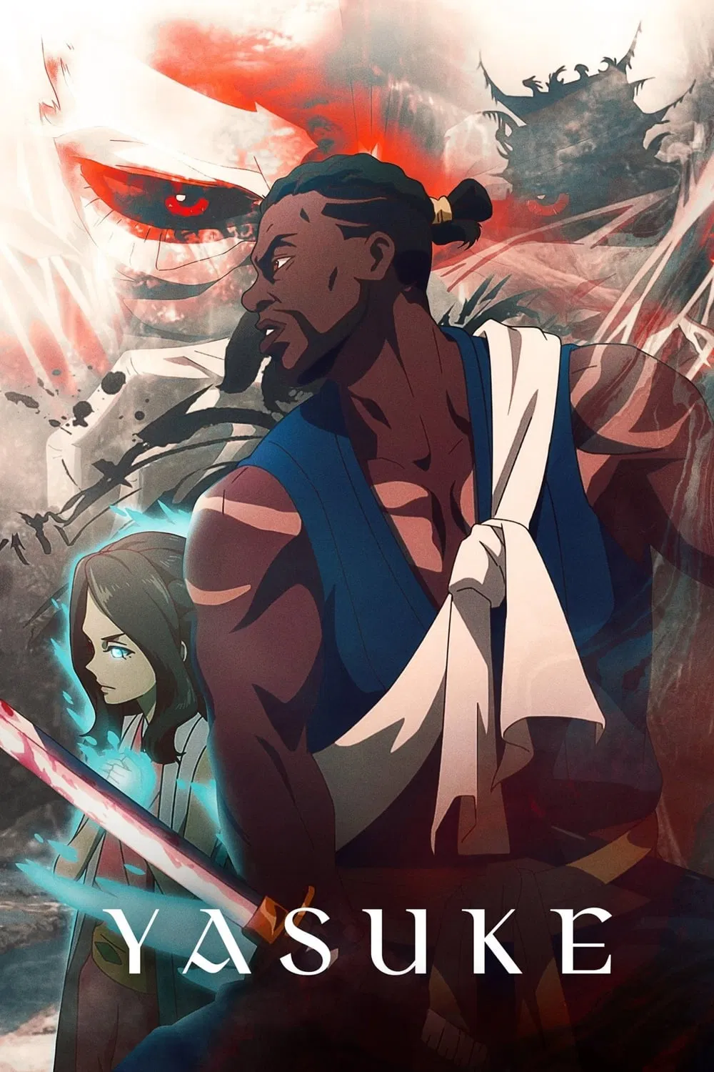 Poster chính thức của phim Phim Hoạt Hình, Phim Tâm Lý "Yasuke" (Yasuke - 2021), với sự tham gia của diễn viên LaKeith Stanfield và Maya Tanida.