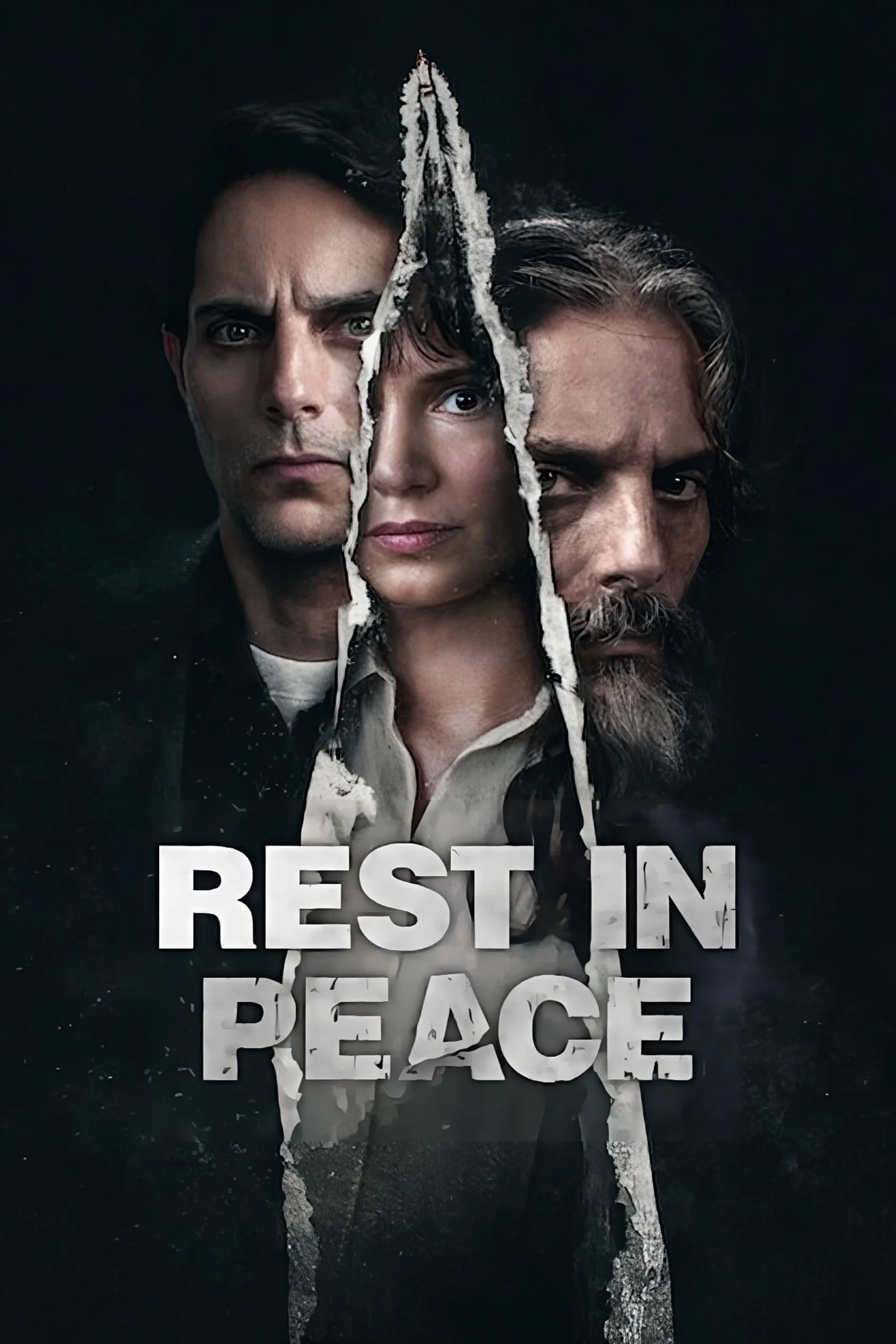 Poster chính thức của phim Phim Tâm Lý "Yên Nghỉ" (Rest in Peace - 2024), với sự tham gia của diễn viên Joaquín Furriel và Griselda Siciliani.