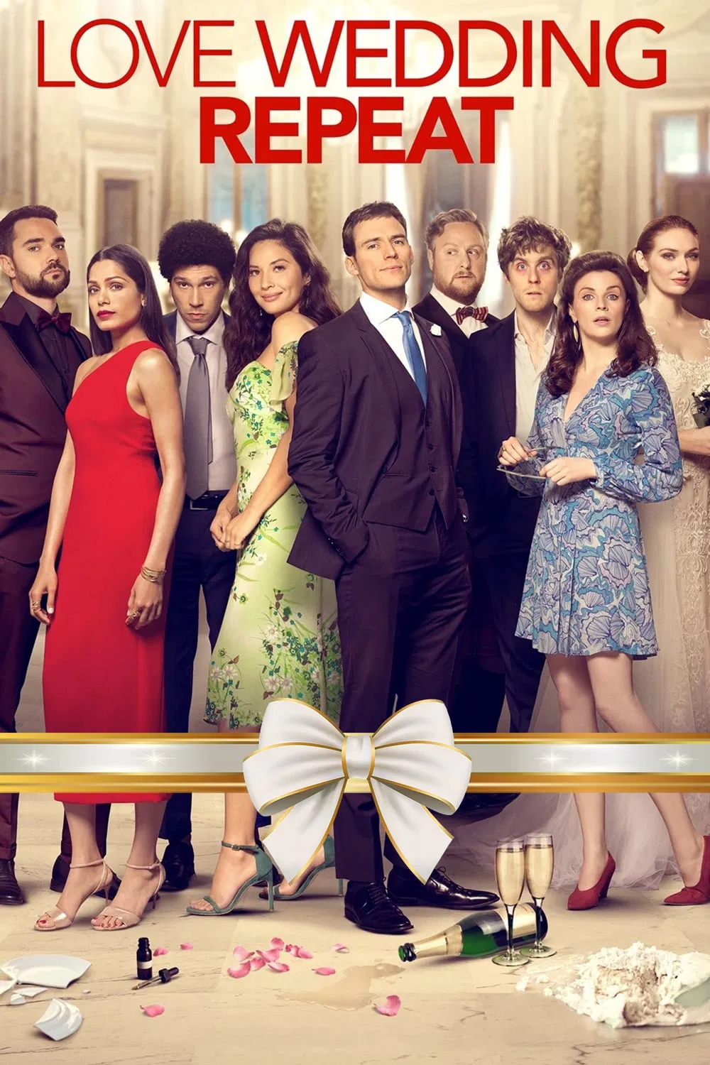 Poster chính thức của phim Phim Hài, Phim Tình Cảm "Yêu. Cưới. Lặp Lại." (Love Wedding Repeat - 2020), với sự tham gia của diễn viên Sam Claflin và Olivia Munn.