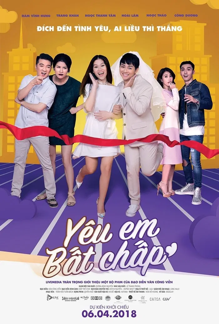 Poster chính thức của phim Phim Hài, Phim Tình Cảm "Yêu Em Bất Chấp" (Yêu Em Bất Chấp - 2018), với sự tham gia của diễn viên Hoài Lâm và Ngọc Thanh Tâm.