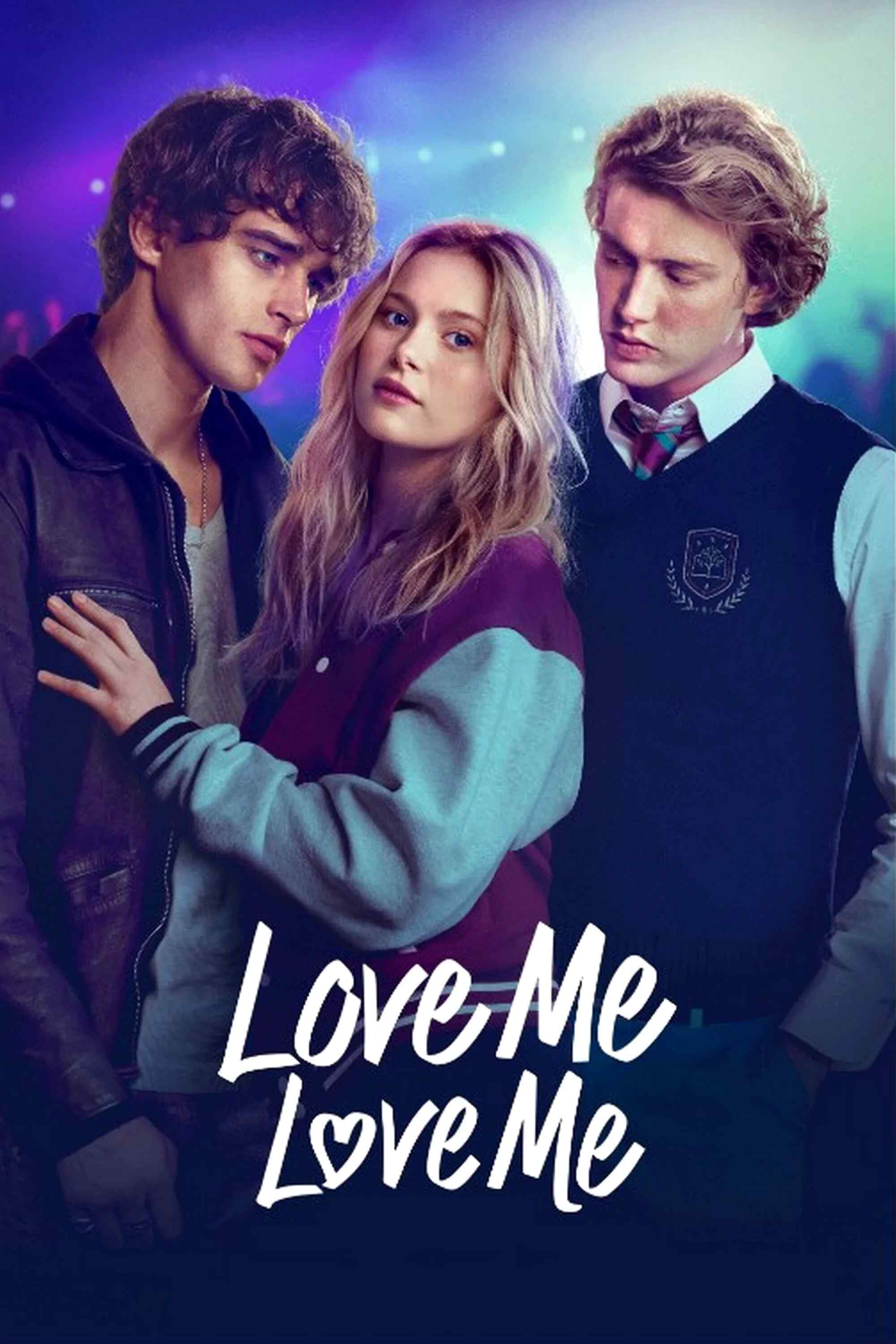 Poster chính thức của phim Phim Tình Cảm, Phim Tâm Lý "Yêu Em Nhé" (Love Me Love Me - 2026), với sự tham gia của diễn viên Pepe Barroso và Mia Jenkins.