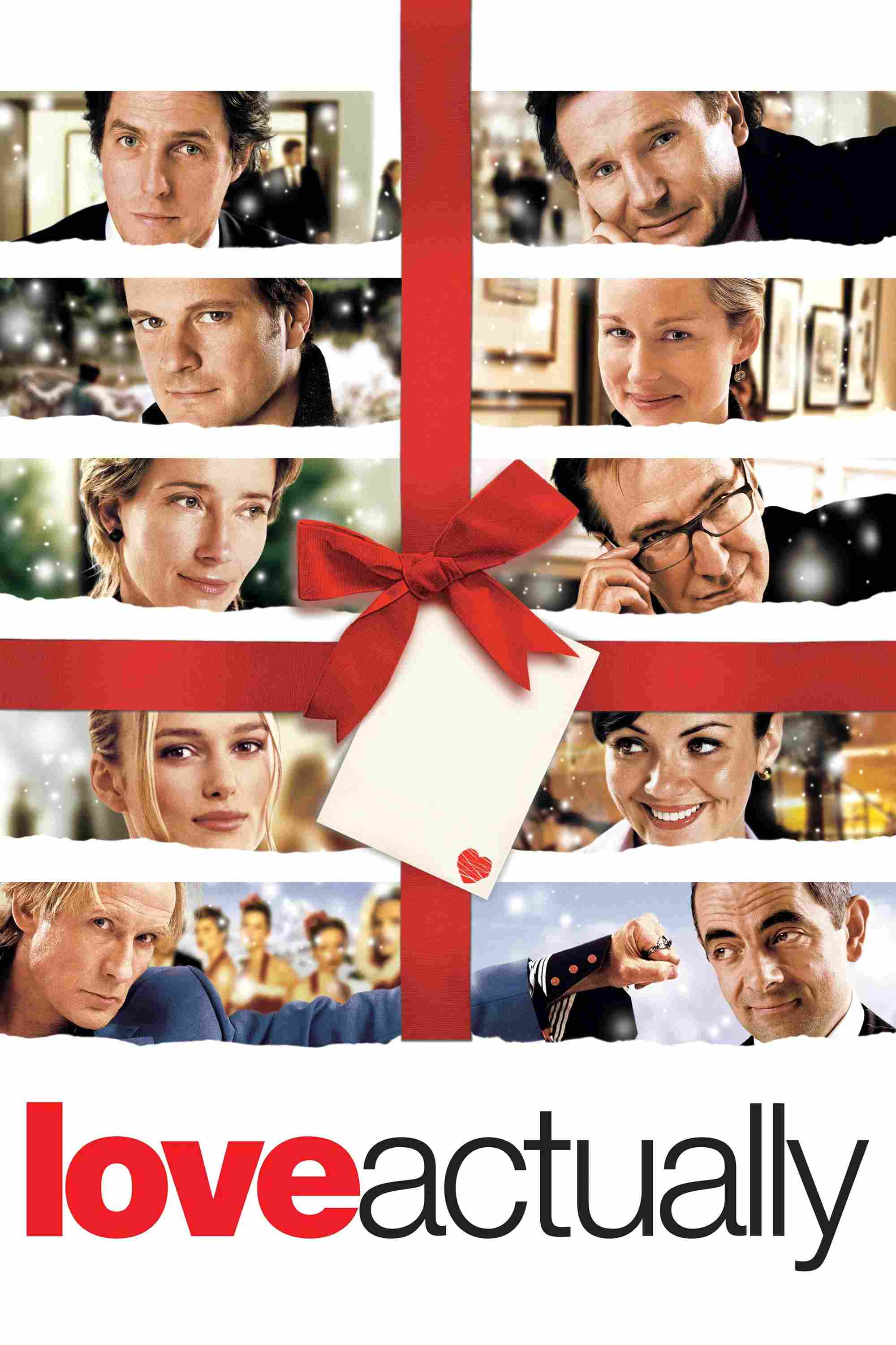 Poster chính thức của phim Phim Hài, Phim Tình Cảm "Yêu Hết Mình" (Love Actually - 2003), với sự tham gia của diễn viên Hugh Grant và Alan Rickman.