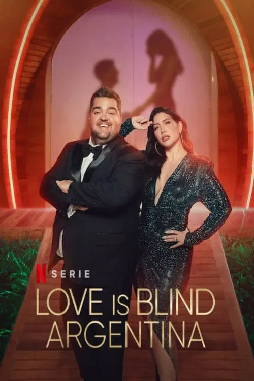 Poster chính thức của phim Truyền Hình Thực Tế "Yêu Là Mù Quáng: Argentina" (Love Is Blind: Argentina - 2024), với sự tham gia của diễn viên Darío Barassi và Wanda Nara.