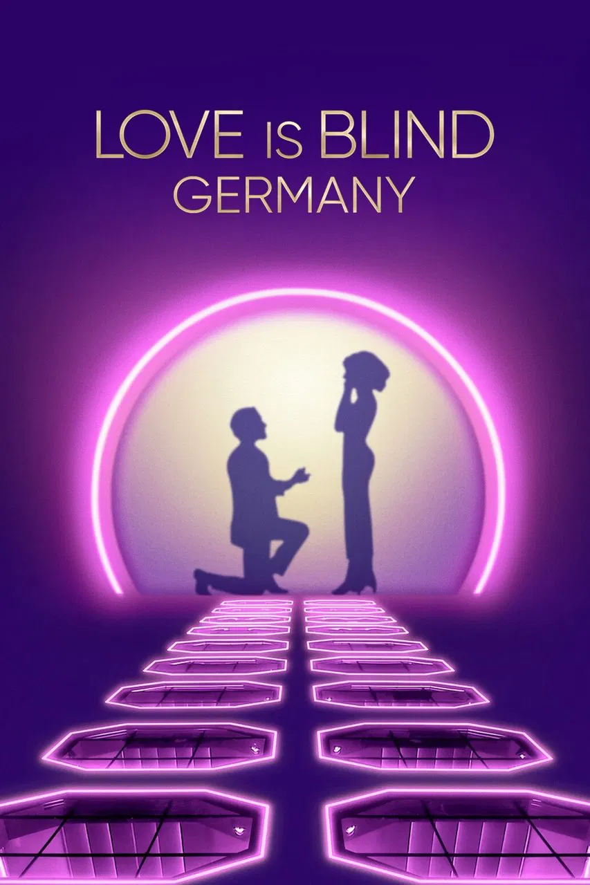 Poster chính thức của phim Truyền Hình Thực Tế "Yêu Là Mù Quáng: Đức (Phần 1)" (Love Is Blind: Germany - 2025).