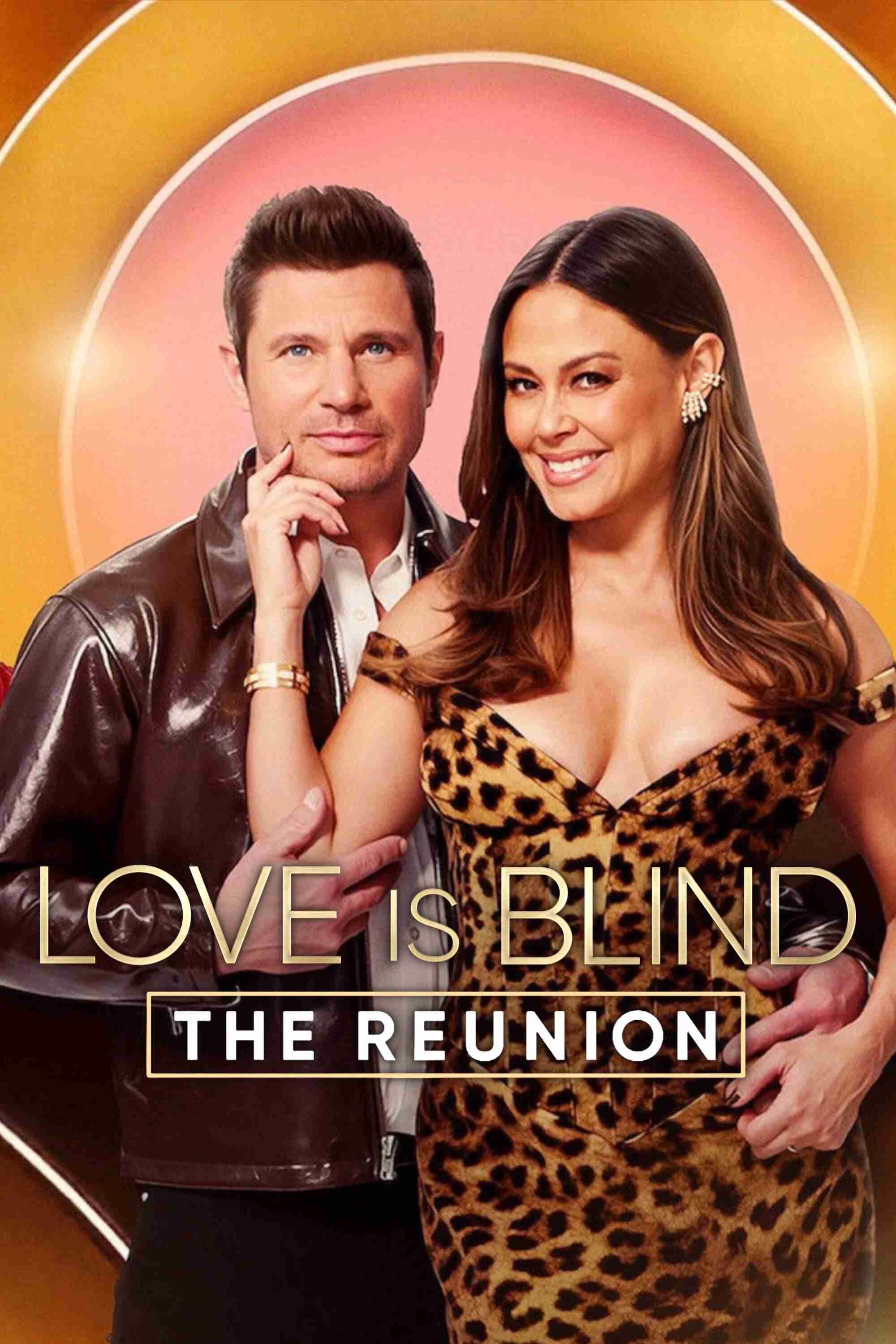 Poster chính thức của phim Phim Tài Liệu "Yêu là mù quáng: Hội ngộ" (Love Is Blind: The Reunion - 2026), với sự tham gia của diễn viên Nick Lachey và Vanessa Lachey.