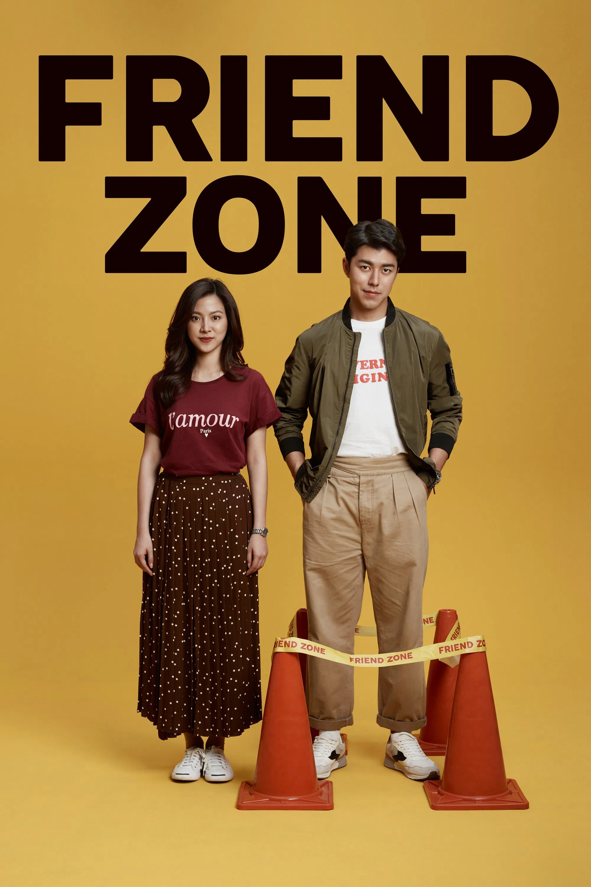 Poster chính thức của phim Phim Tình Cảm, Phim Hài "Yêu Nhầm Bạn Thân" (Friend Zone - 2019), với sự tham gia của diễn viên Naphat Siangsomboon và Pimchanok Luevisadpaibul.