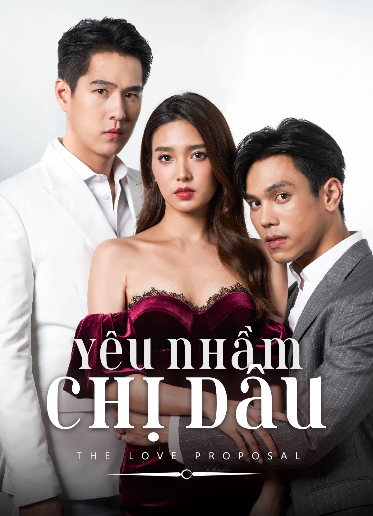 Poster chính thức của phim Phim Tâm Lý "Yêu Nhầm Chị Dâu" (The Love Proposal - 2022), với sự tham gia của diễn viên Sarucha Petchroj và Nopjira Lerkkajornnamkul.