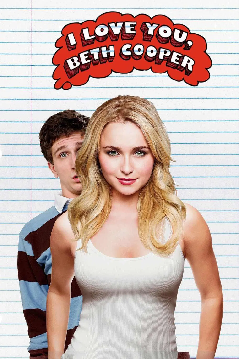 Poster chính thức của phim Phim Hài, Phim Tình Cảm "Yêu Nhầm Hot Girl" (I Love You, Beth Cooper - 2009), với sự tham gia của diễn viên Hayden Panettiere và Paul Rust.