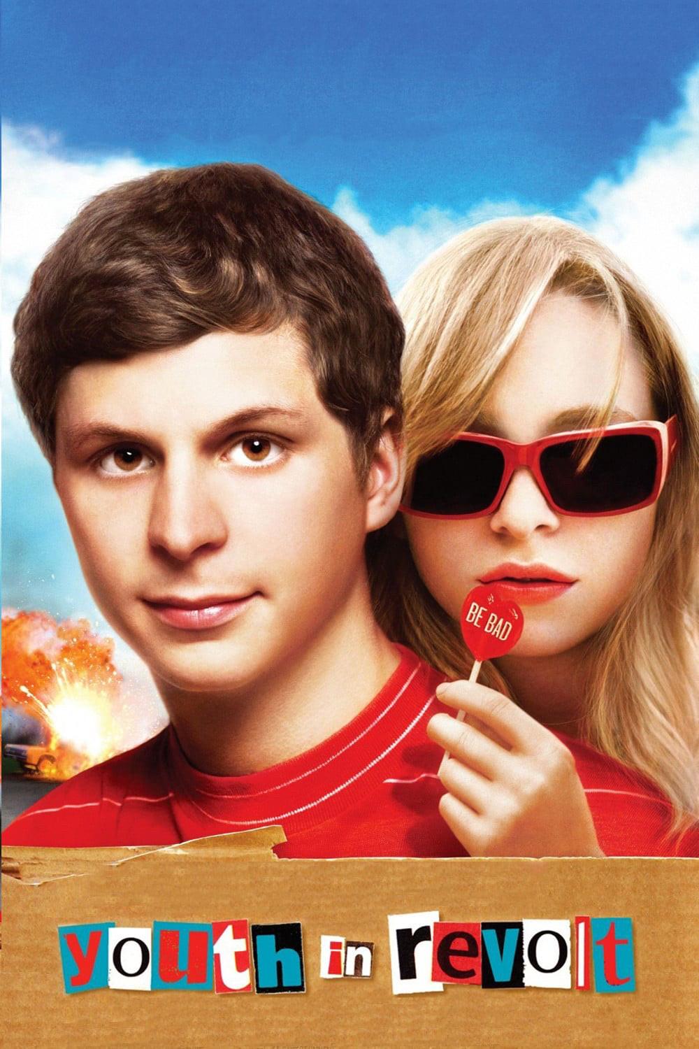Poster chính thức của phim Phim Hài, Phim Tình Cảm "Youth in Revolt" (Youth in Revolt - 2009), với sự tham gia của diễn viên Michael Cera và Portia Doubleday.