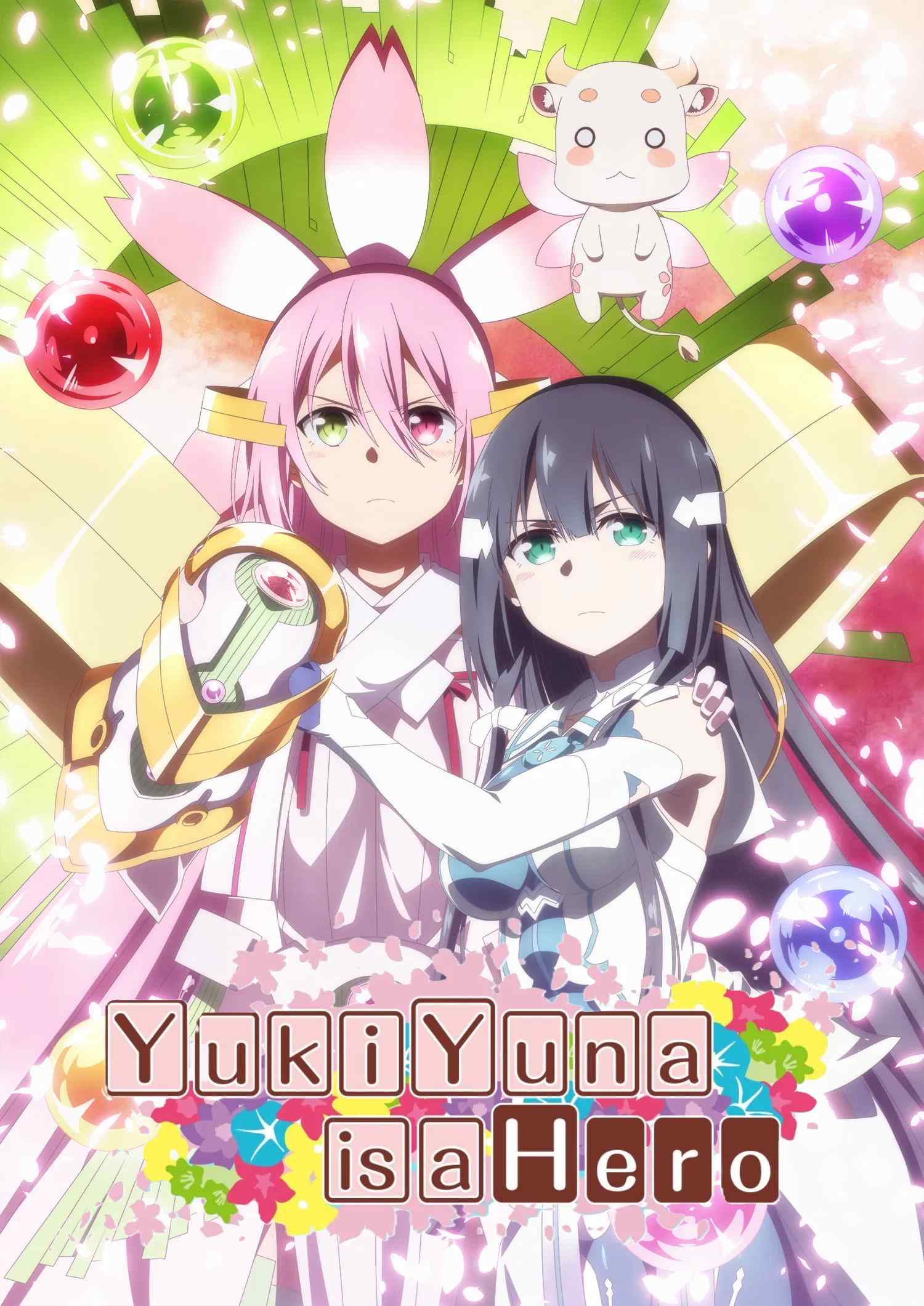 Poster chính thức của phim Phim Hoạt Hình, Phim Tâm Lý "Yuki Yuna là anh hùng" (Yuuki Yuuna Is a Hero - 2014), với sự tham gia của diễn viên Haruka Terui và Suzuko Mimori.
