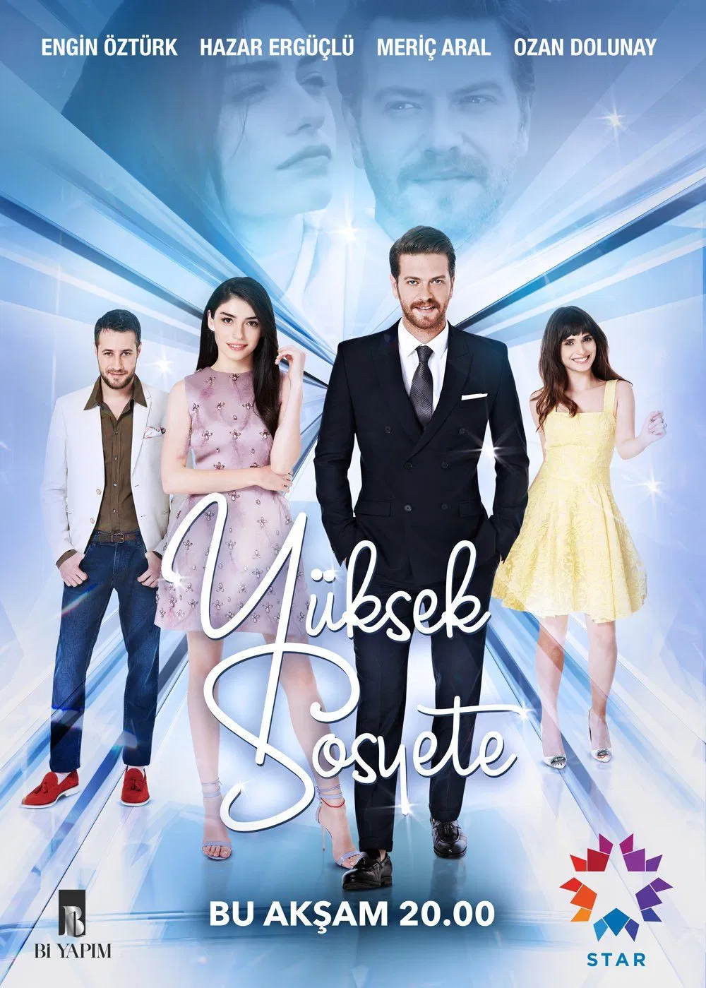 Poster chính thức của phim Phim Hài, Phim Tâm Lý "Yuksek Sosyete" (High Society - 2016), với sự tham gia của diễn viên Engin Öztürk và Hazar Ergüçlü.