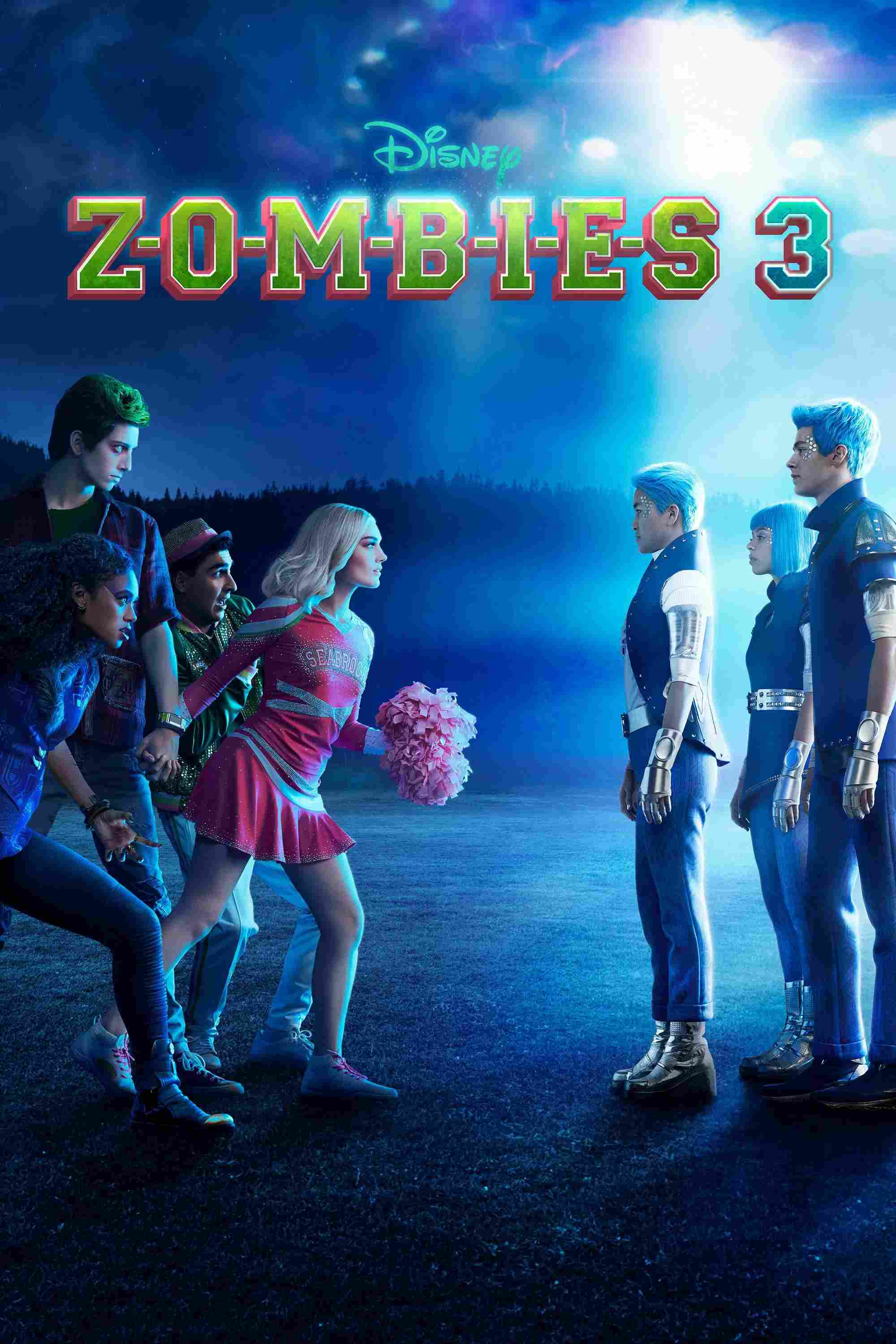 Poster chính thức của phim Phim Giả Tượng, Phim Hài "Z-O-M-B-I-E-S 3" (Z-O-M-B-I-E-S 3 - 2022), với sự tham gia của diễn viên Meg Donnelly và Milo Manheim.