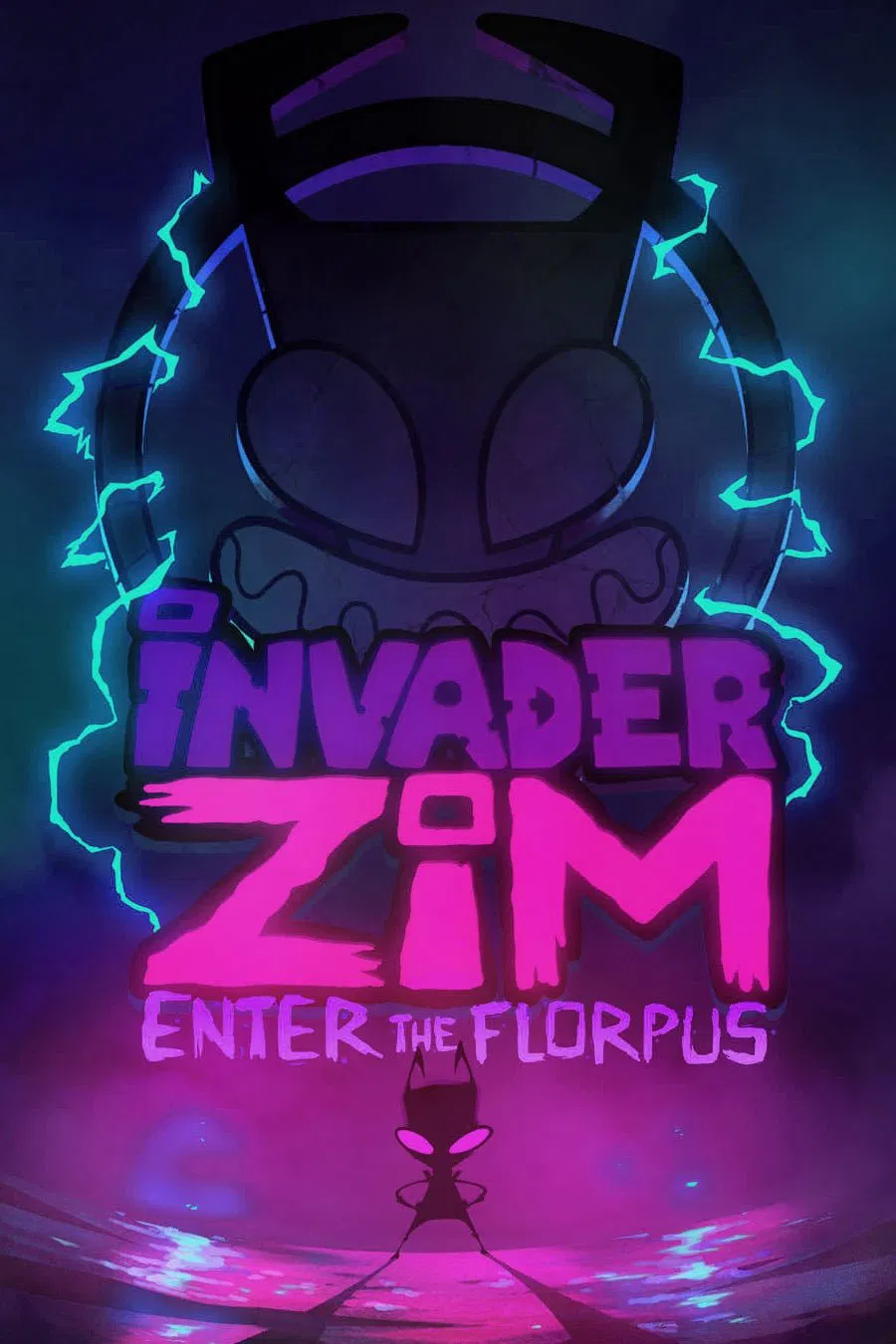 Poster chính thức của phim Phim Gia Đình, Phim Hoạt Hình "Zim - Kẻ Xâm Lược: Tiến Vào Florpus" (Invader Zim: Enter the Florpus - 2019), với sự tham gia của diễn viên Jhonen Vasquez và Melissa Fahn.