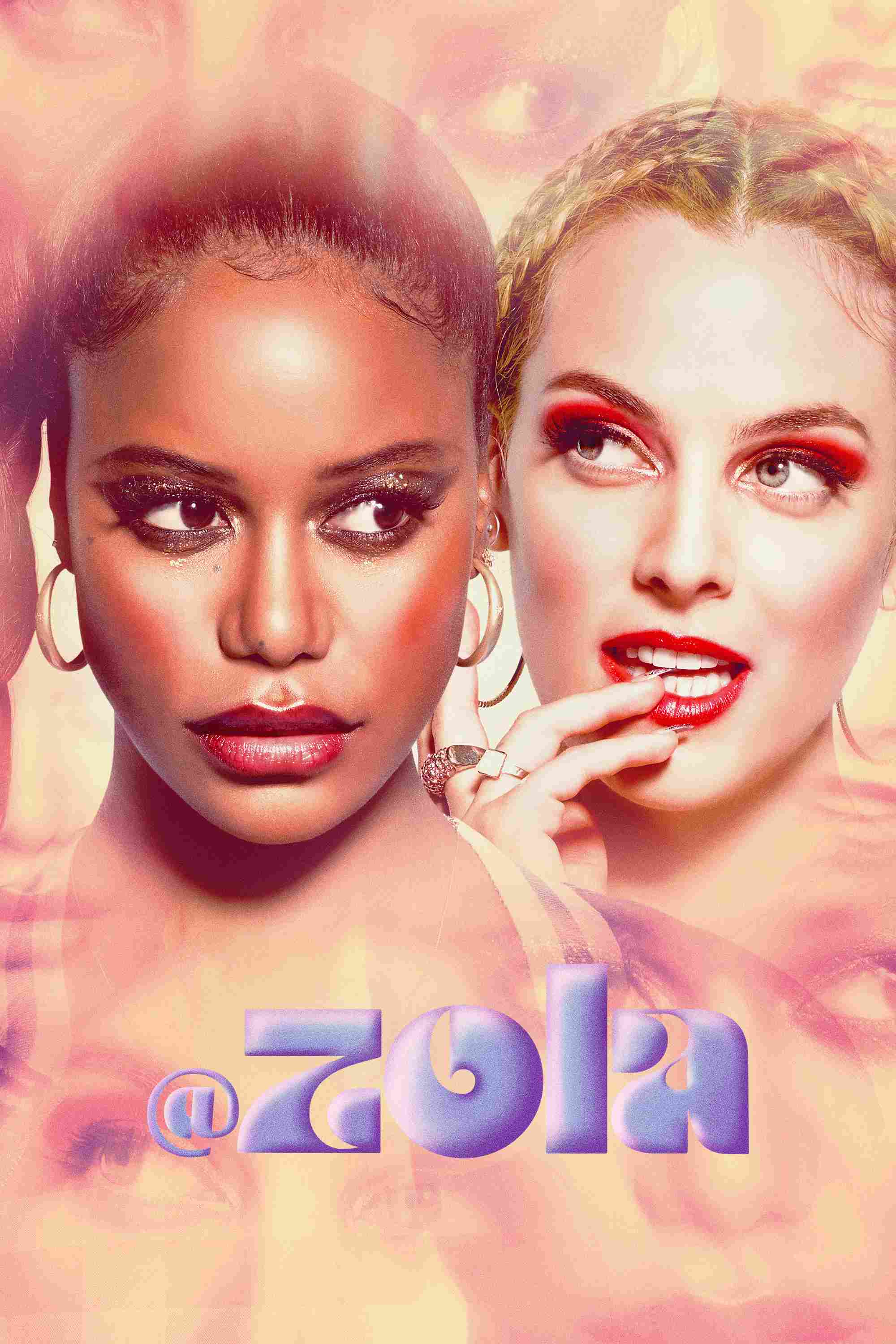 Poster chính thức của phim Phim Hài, Phim Hình Sự "Zola" (Zola - 2021), với sự tham gia của diễn viên Taylour Paige và Riley Keough.
