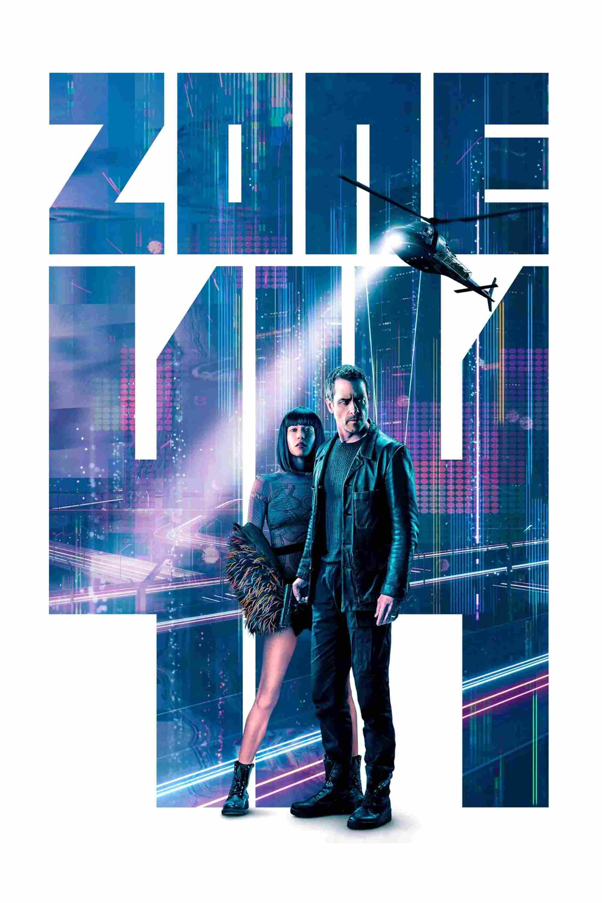 Poster chính thức của phim Phim Viễn Tưởng, Phim Giật Gân "Zone 414" (Zone 414 - 2021), với sự tham gia của diễn viên Guy Pearce và Matilda Lutz.