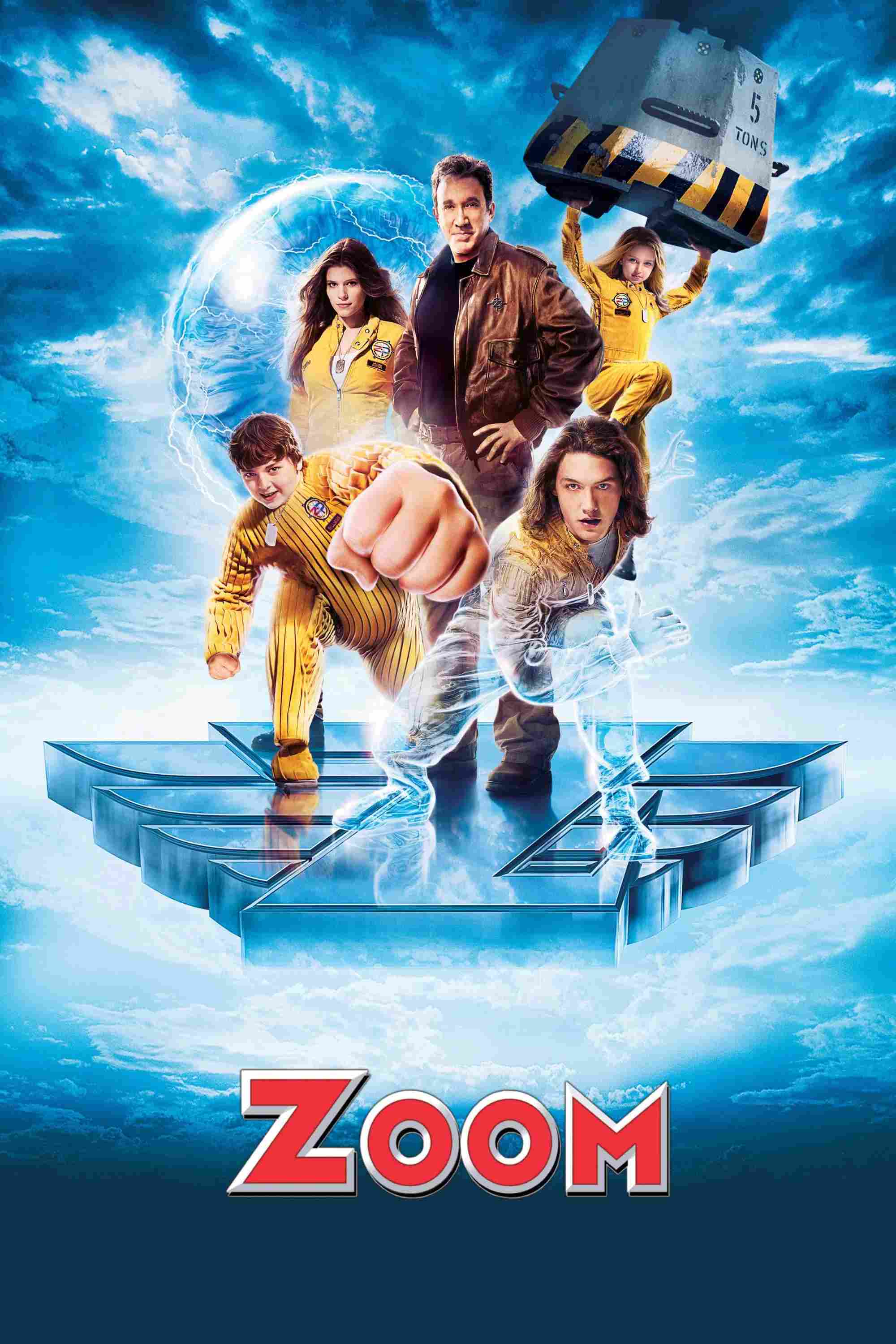 Poster chính thức của phim Phim Gia Đình, Phim Hài "Zoom" (Zoom - 2006), với sự tham gia của diễn viên Tim Allen và Courteney Cox.